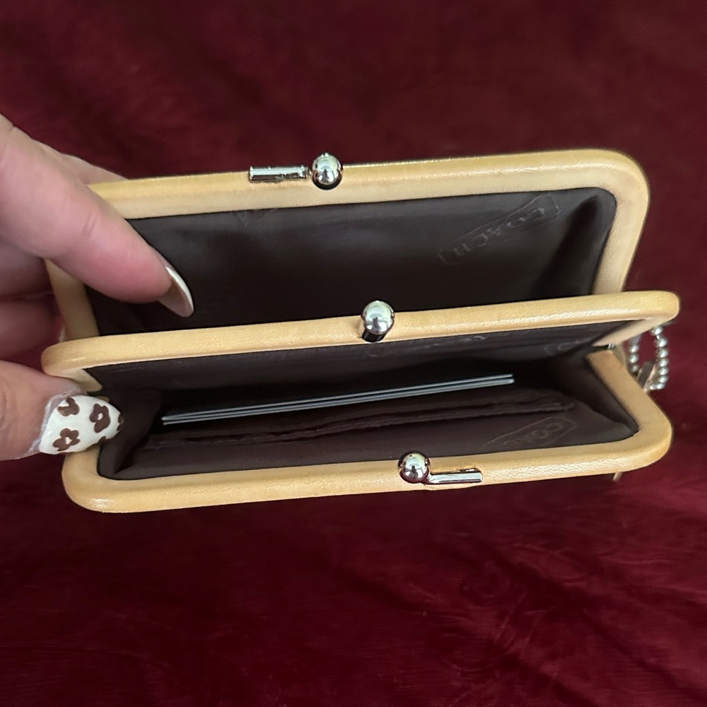 Coach Tan and Brown Signature Wristlet - Picture 7 of 7